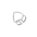 Sterling Silver Zigzag Ring - Adjustable, Minimalist Design