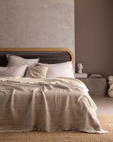 Carolines Double Cotton Quilted Bedspread Coverlet