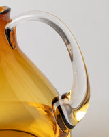 Handmade Glass Serving Carafe - Elegant Gold Accent