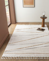 Polyester Area Rug - Modern Grey Design with Soft Pile