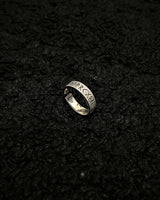 Sterling Silver Viking Ring - Runic Engraved & Adjustable