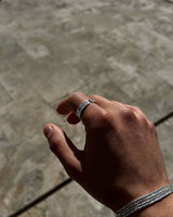 Sterling Silver Viking Ring - Runic Engraved & Adjustable