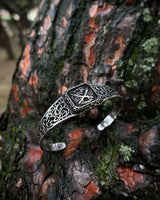 Sterling Silver Zulfiqar & Ali Script Cuff Bracelet - Adjustable