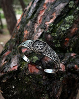Sterling Silver Zulfiqar & Ali Script Cuff Bracelet - Adjustable