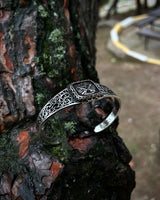 Sterling Silver Zulfiqar & Ali Script Cuff Bracelet - Adjustable