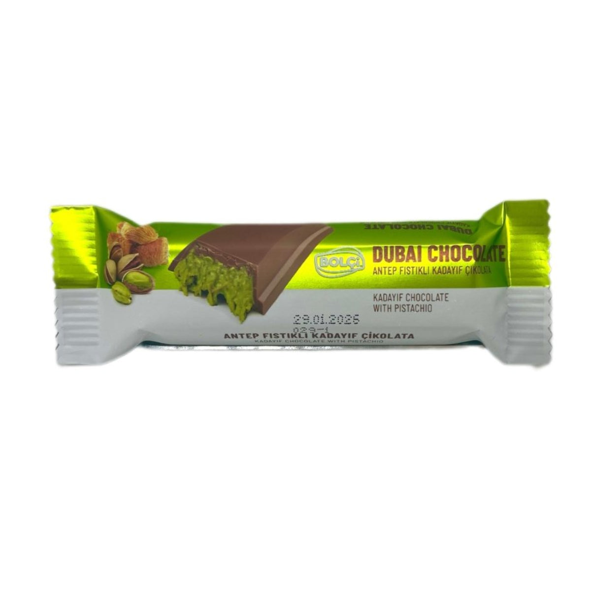 Antep Pistachio Kadayif Dubai Chocolate Bar - 30g - TryAladdin