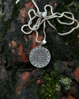 Ciondolo Rotondo in Argento Sterling con Ayatul Kursi - Protezione Divina