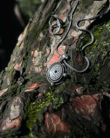 Sterling Silver Openable Amulet Pendant - Protective Scripture Design