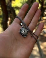 Sterling Silver Openable Amulet Pendant - Protective Scripture Design