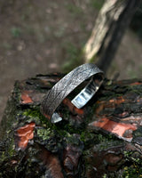 Sterling Silver Bracelet - Antiqued Textured Adjustable Design
