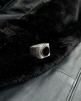 Sterling Silver Black Onyx Ring - Bold & Masculine Statement