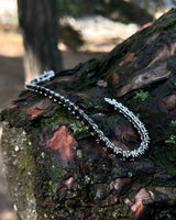 Zwart Rodium Geplateerde Sterling Zilveren Tennisarmband - Elegante Glans