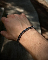 Zwart Rodium Geplateerde Sterling Zilveren Tennisarmband - Elegante Glans