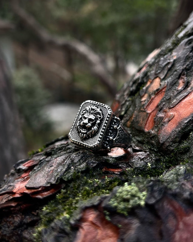925 Sterling Silver Ring - Majestic Lion Head Statement Piece
