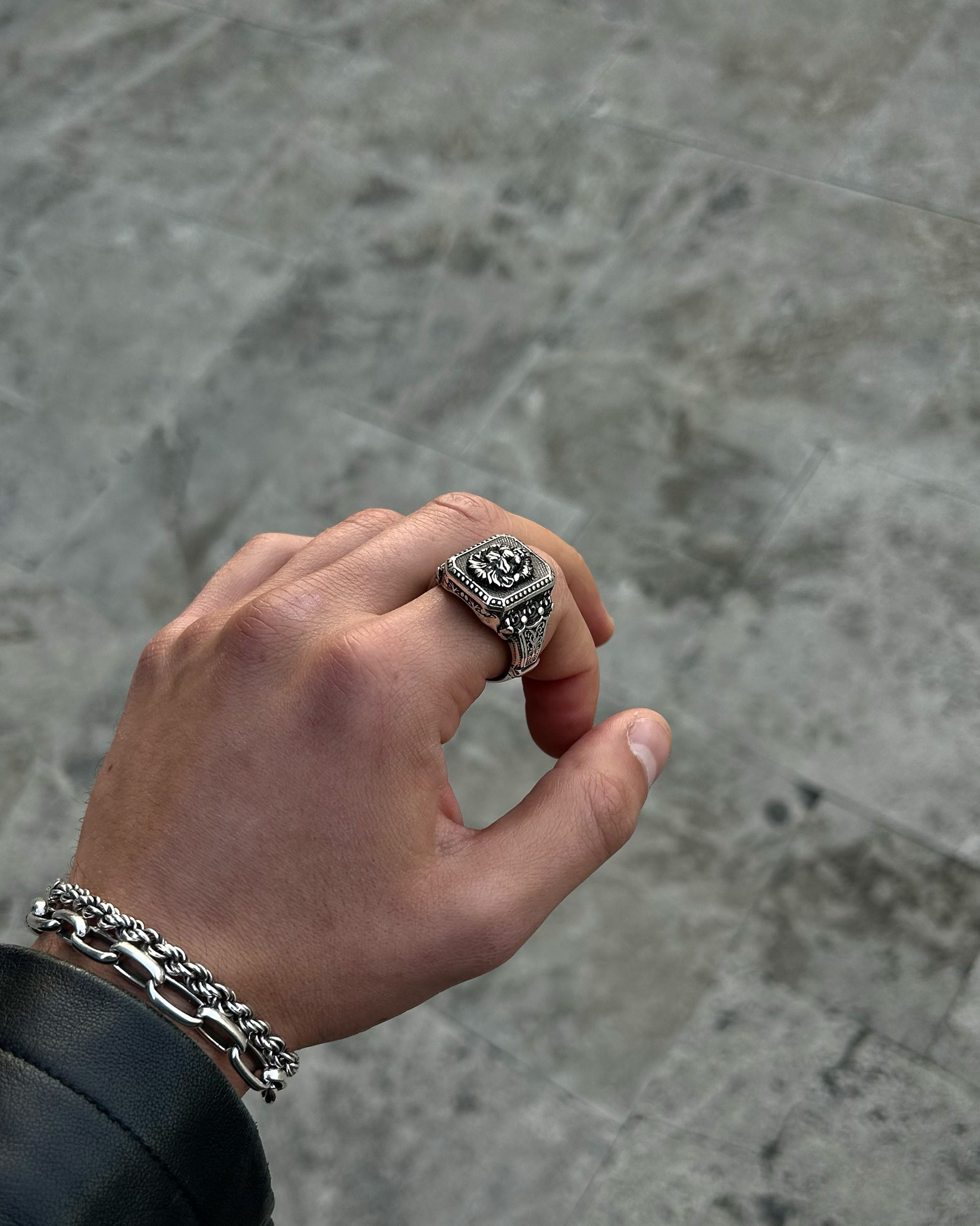 925 Sterling Silver Ring - Majestic Lion Head Statement Piece