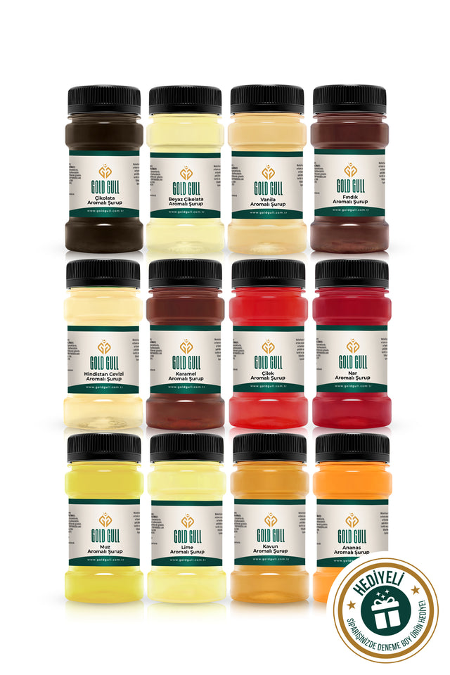 Gold Gull Premium 12 Flavor Beet Sugar Coffee & Cocktail Syrup Variety Pack - 12 x 80ml