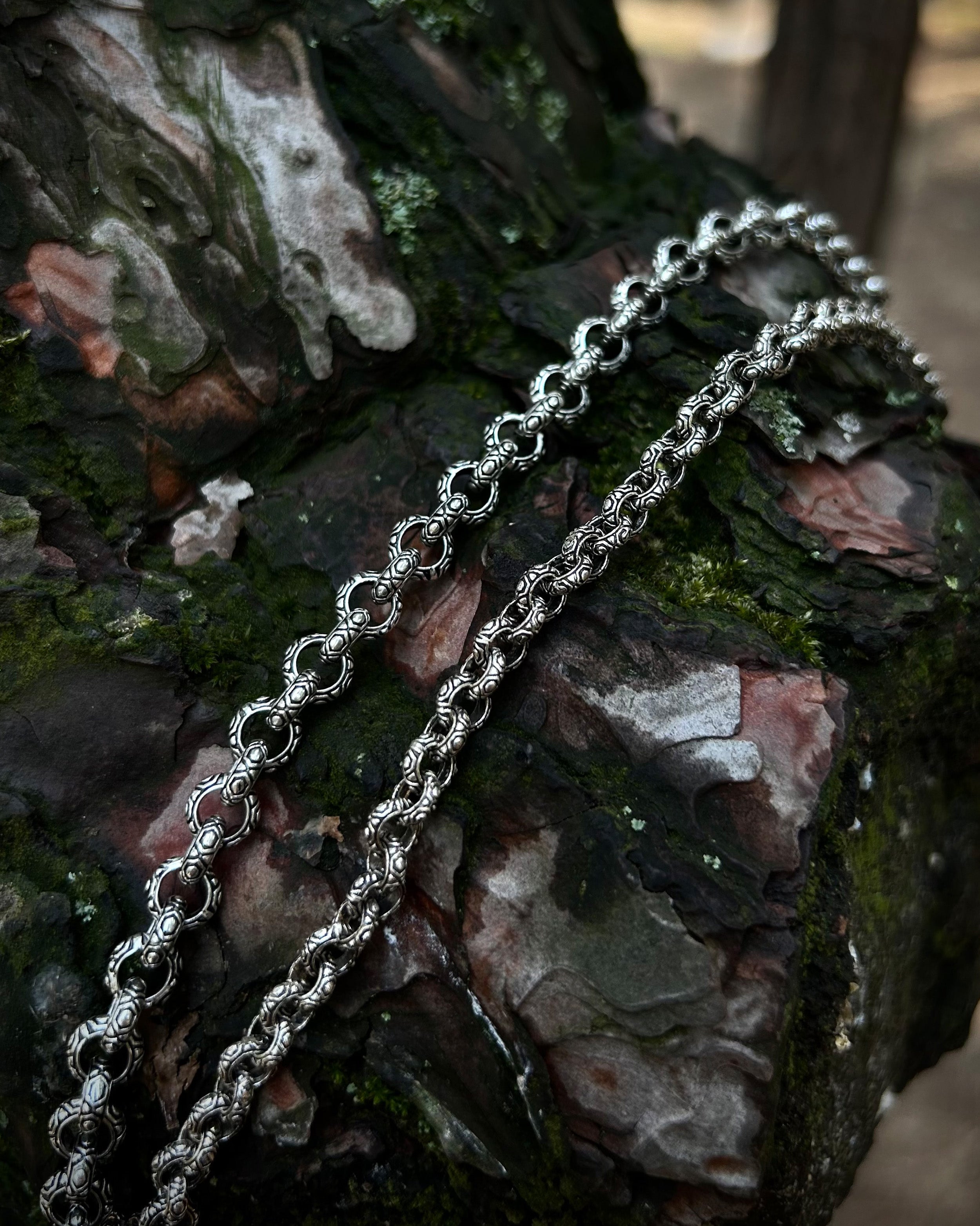 925 Sterling Silver Round Link Chain Necklace - Bold & Handcrafted