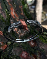 Handcrafted 925 Sterling Silver Crocodile Cuff Bracelet - Adjustable