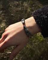 Handcrafted 925 Sterling Silver Crocodile Cuff Bracelet - Adjustable