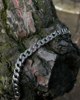 925 Sterling Silver Reversible Cuban Link Bracelet - Men's Statement