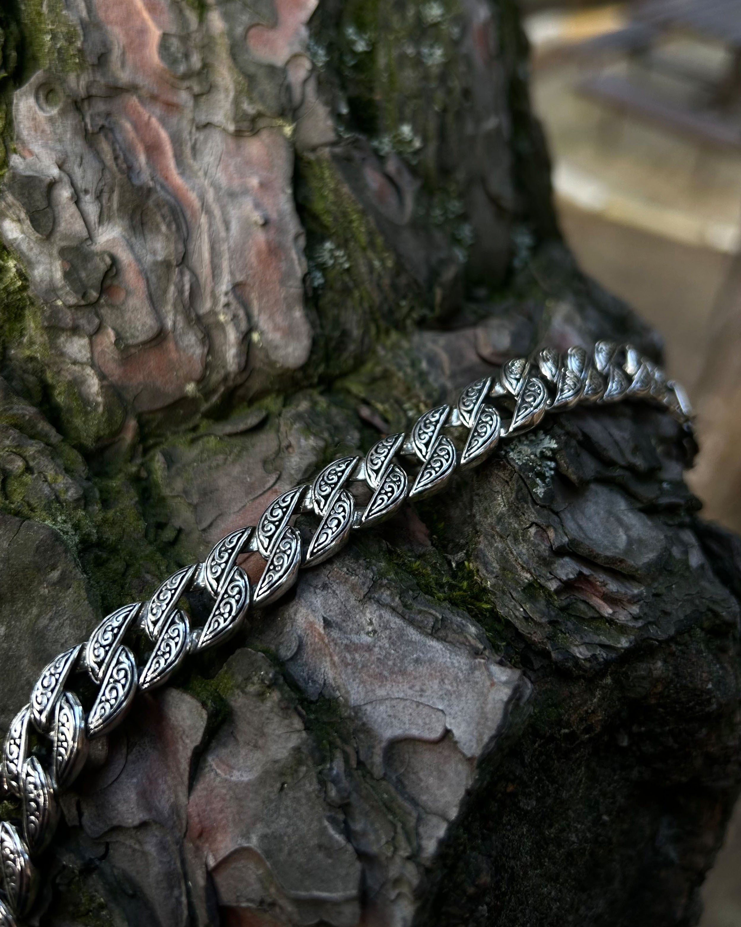 925 Sterling Silver Reversible Cuban Link Bracelet - Men's Statement