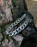 925 Sterling Silver Reversible Cuban Link Bracelet - Men's Statement