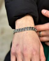 925 Sterling Silver Reversible Cuban Link Bracelet - Men's Statement