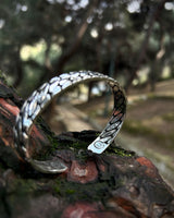 925 Sterling Silver Dragon Scale Bracelet - Adjustable Design