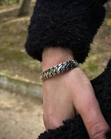 925 Sterling Silver Dragon Scale Bracelet - Adjustable Design