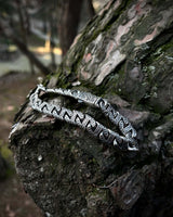 Sterling Silver Men's Chain Bracelet - Hand-Carved Heavy Design