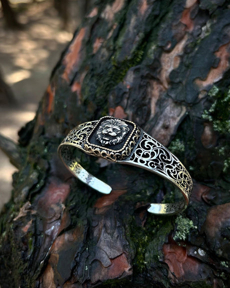925 Sterling Silver Adjustable Bracelet - Lion & Zulfiqar
