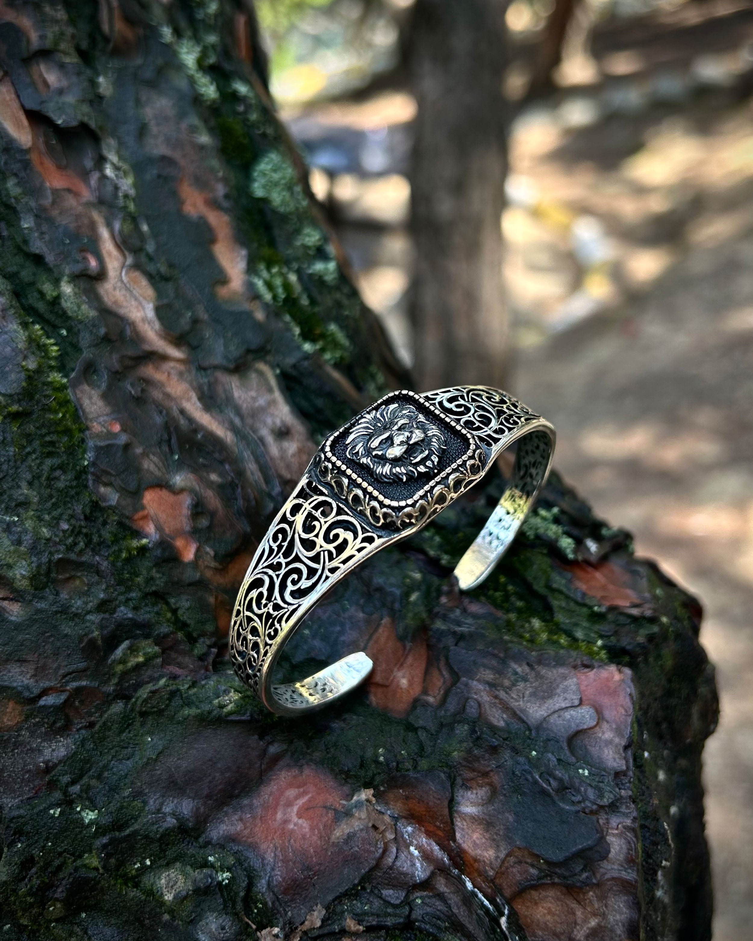 925 Sterling Silver Adjustable Bracelet - Lion & Zulfiqar
