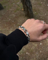 Bracelet chaîne runique pour homme en argent sterling 925 - Design complexe