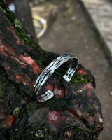 Men's 925 Sterling Silver Wavy Twist Bracelet - Adjustable Fit