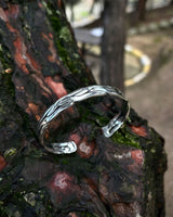 男士925纯银波浪扭转手链 - 可调节尺寸