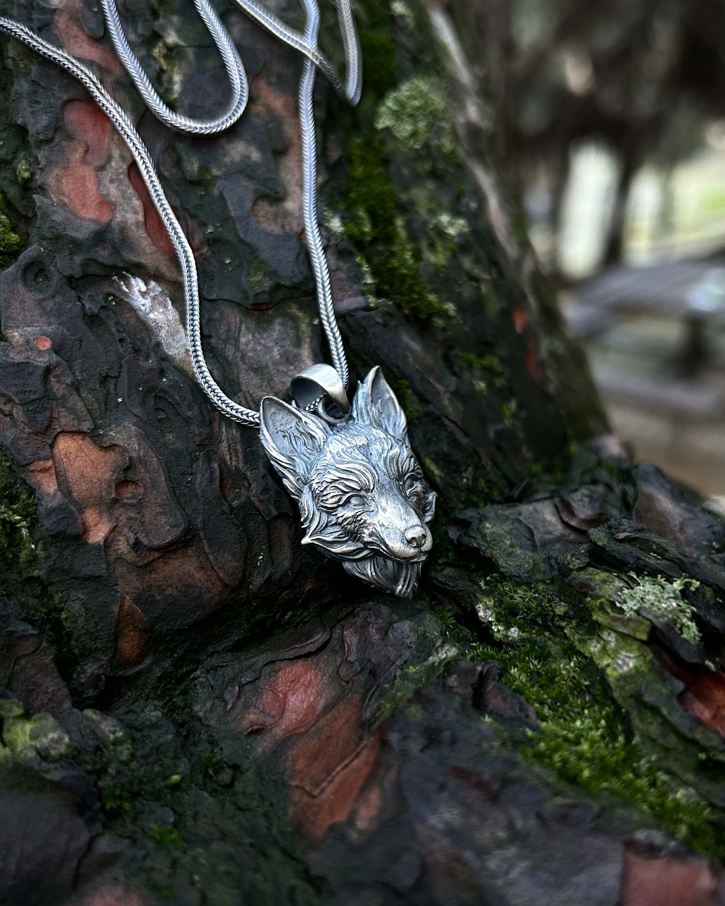 Sterling Silver Fox Pendant Necklace - Wisdom & Intuition Charm