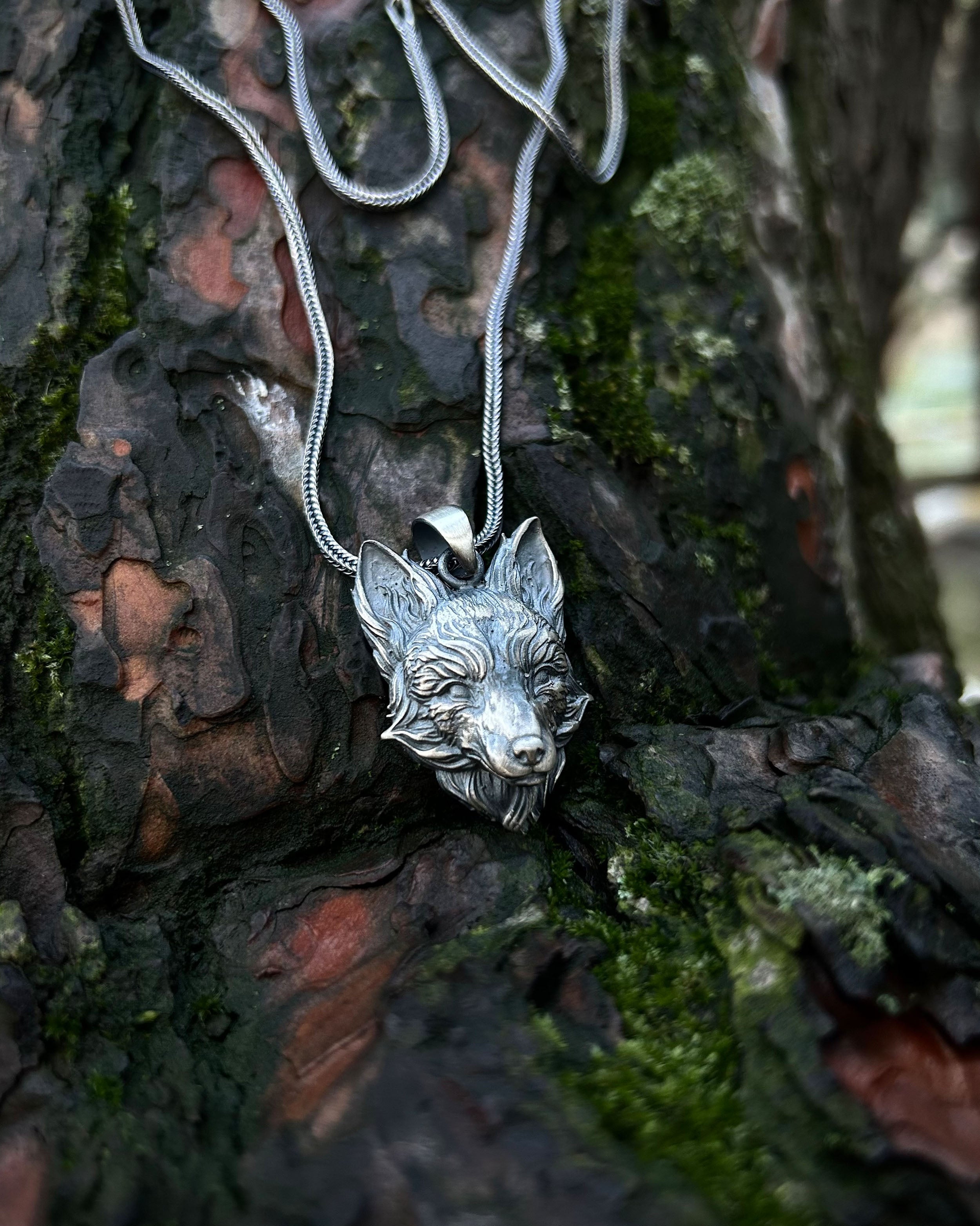 Sterling Silver Fox Pendant Necklace - Wisdom & Intuition Charm