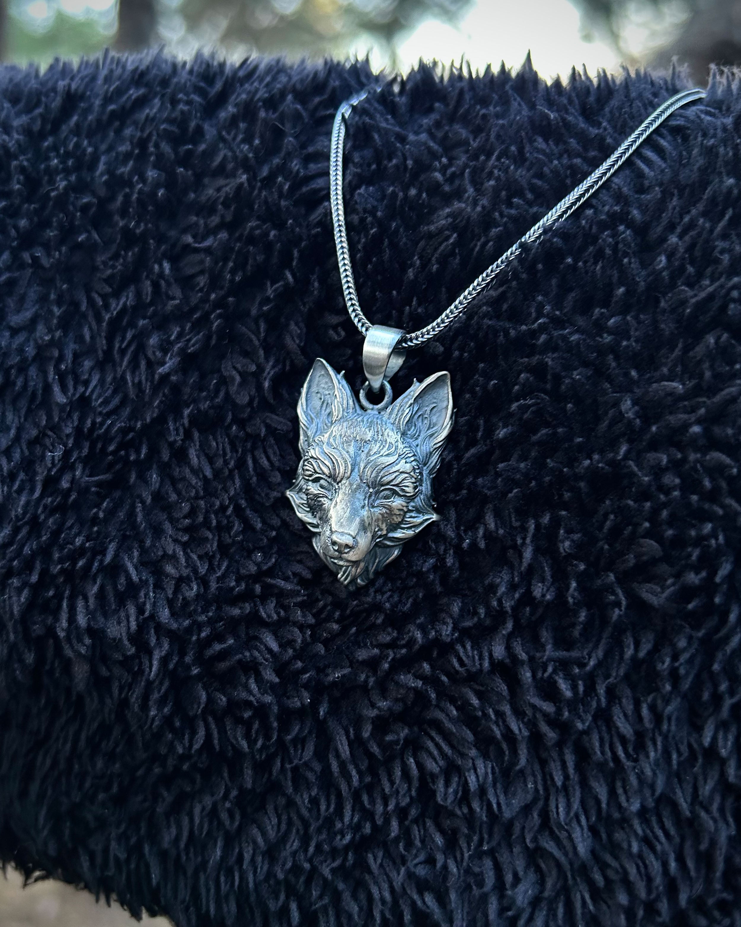 Sterling Silver Fox Pendant Necklace - Wisdom & Intuition Charm