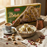 TURKOBABA Premium Handcrafted Pistachio Turkish Delight Lokum - 400g