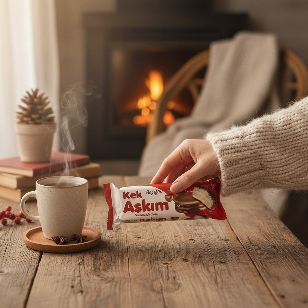 Beyoglu Kek Askim Chocolate Coated Marshmallow Sandwich Cakes - 8 Pack - 6.49 oz (184g)