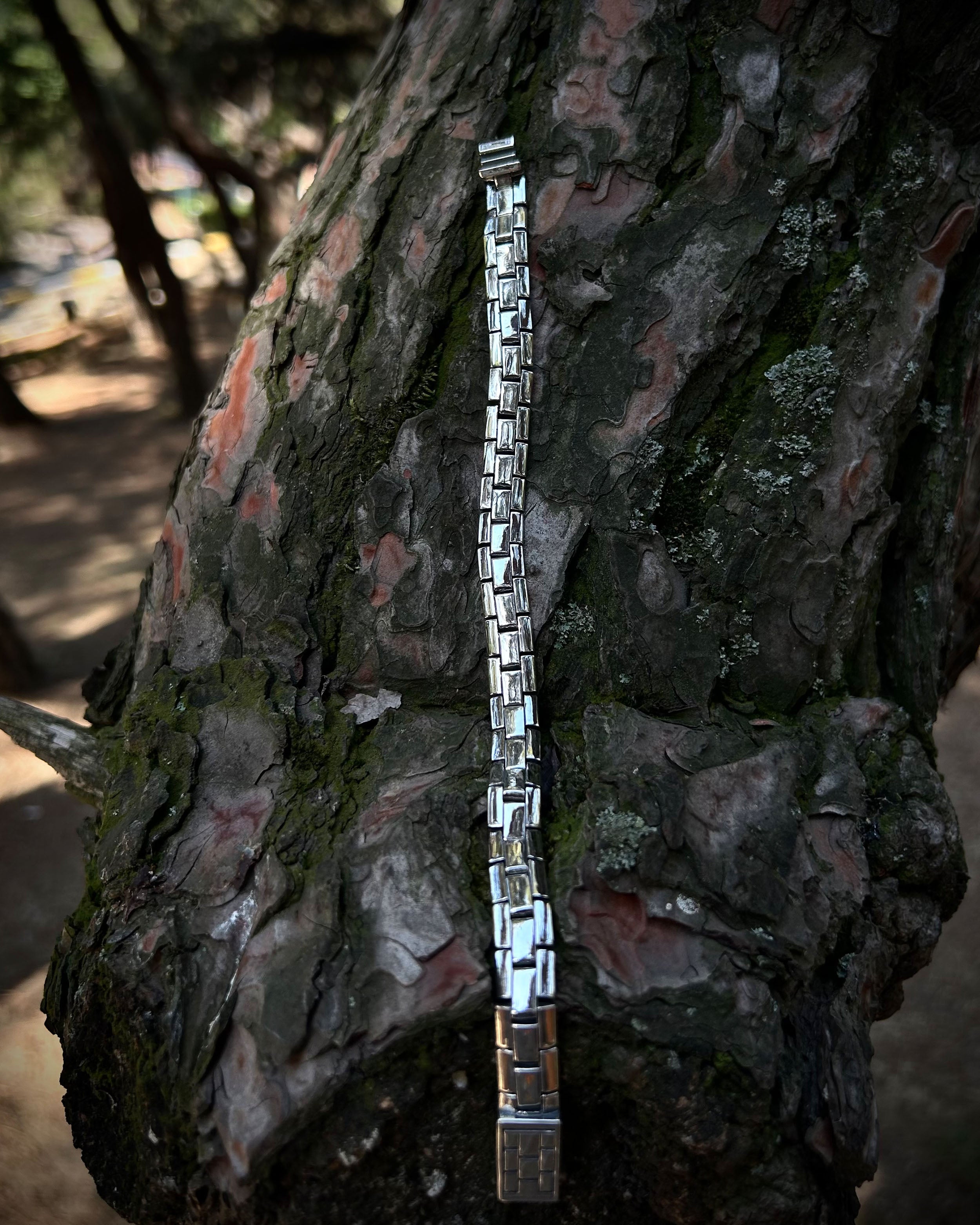 Handcrafted Sterling Silver Box Chain Bracelet - Polished Elegance