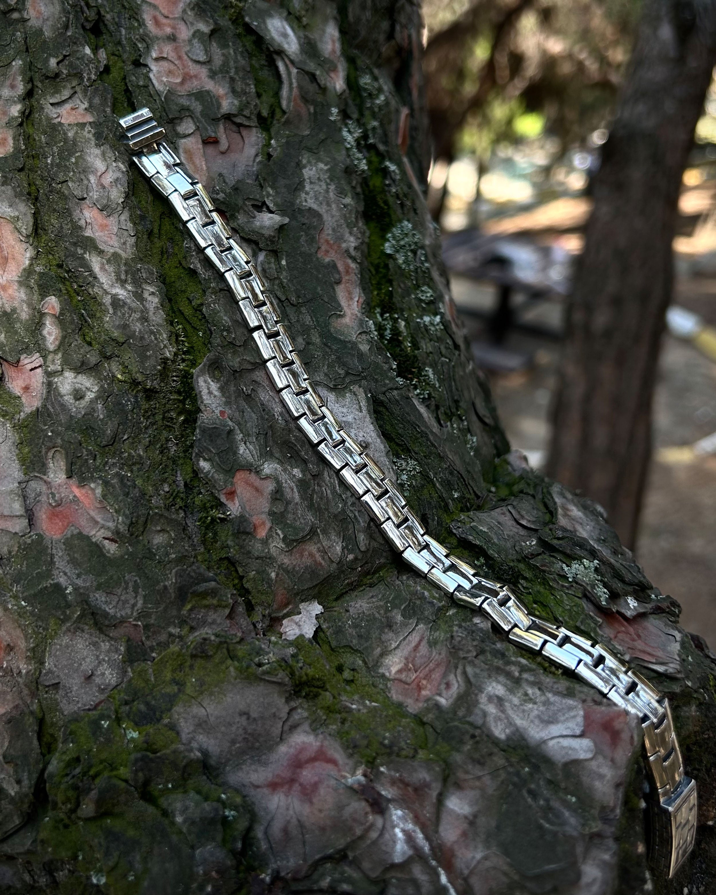 Handcrafted Sterling Silver Box Chain Bracelet - Polished Elegance