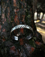 Hand-forged 925 Sterling Silver Cuff Bracelet - Rustic & Adjustable