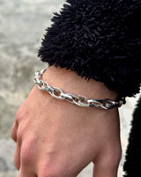 Sterling Silver Oval Link Paperclip Bracelet - Modern Statement