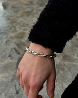 Sterling Silver Oval Link Paperclip Bracelet - Modern Statement