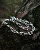 Sterling Silver Oval Link Paperclip Chain Necklace - Fluid Design
