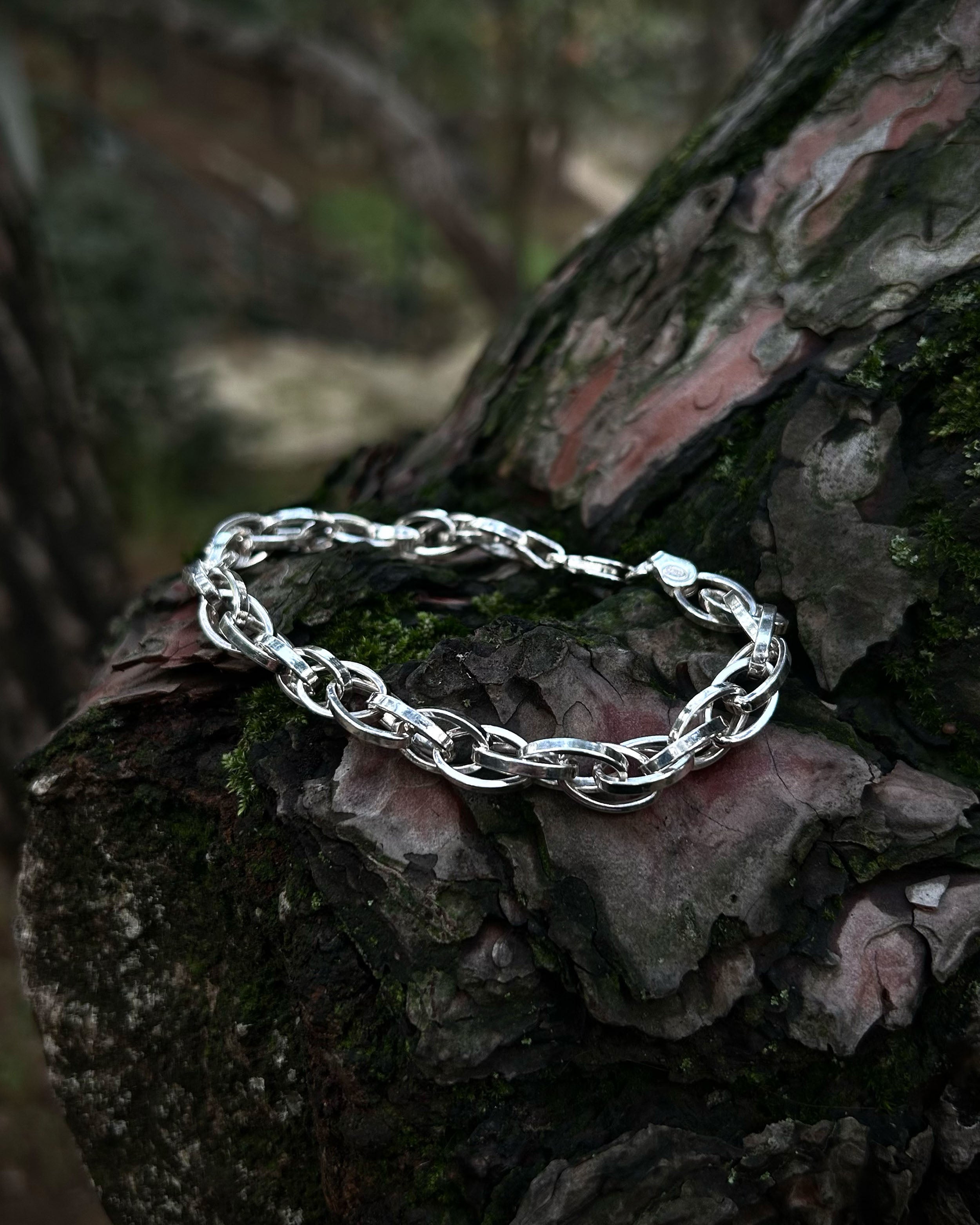 Sterling Silver Oval Link Paperclip Bracelet - Modern Statement