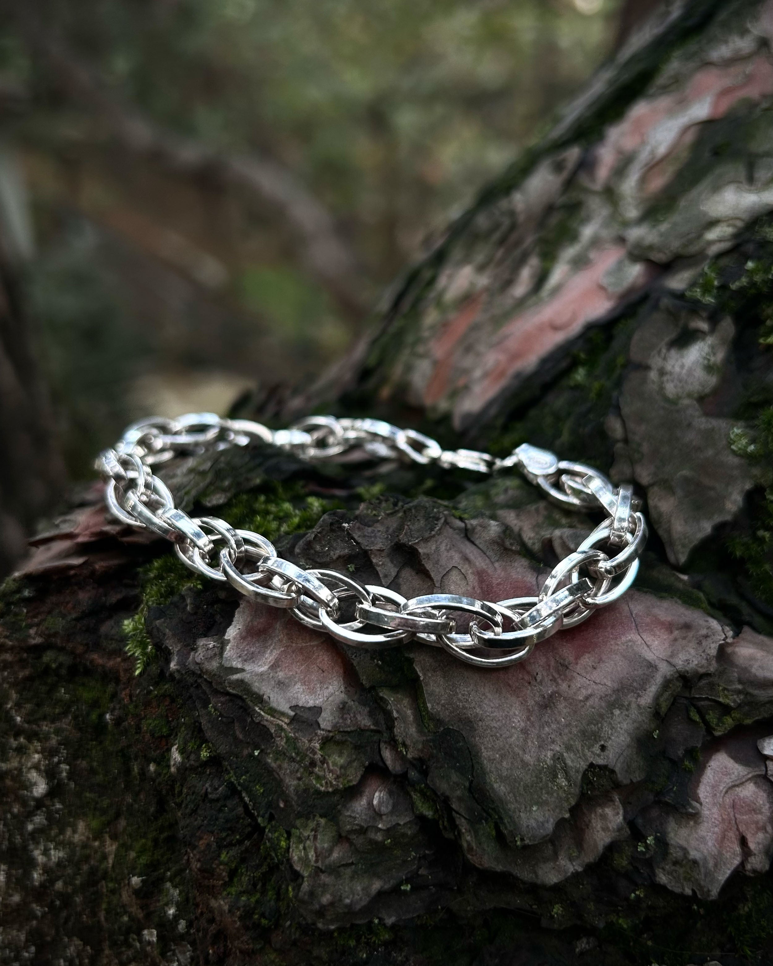 Sterling Silver Oval Link Paperclip Bracelet - Modern Statement