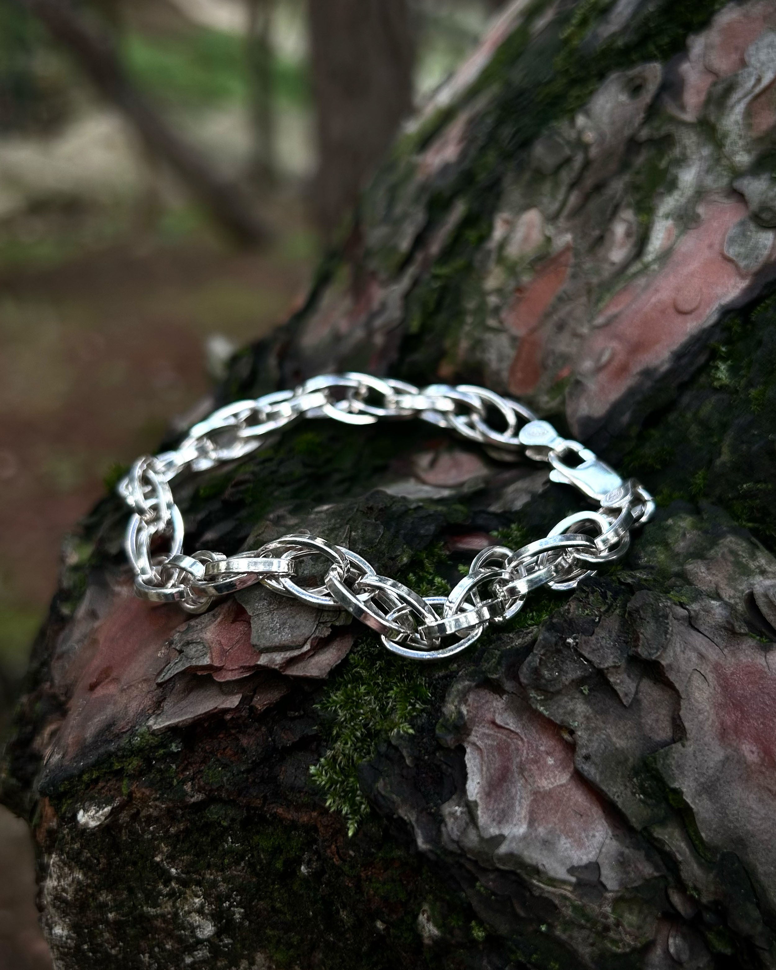 Sterling Silver Oval Link Paperclip Bracelet - Modern Statement