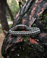 Handcrafted Sterling Silver Heavy Chain Bracelet - Engraved